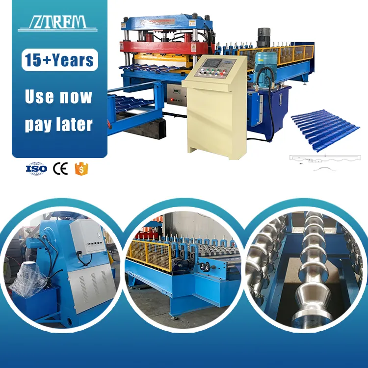 For High-Speed Motor-Driven Metal Glazed Tile Machine OEM/ODM Customized Roofing Sheet Maker Gear Bearing High Productivity 20 m/min+11 kw