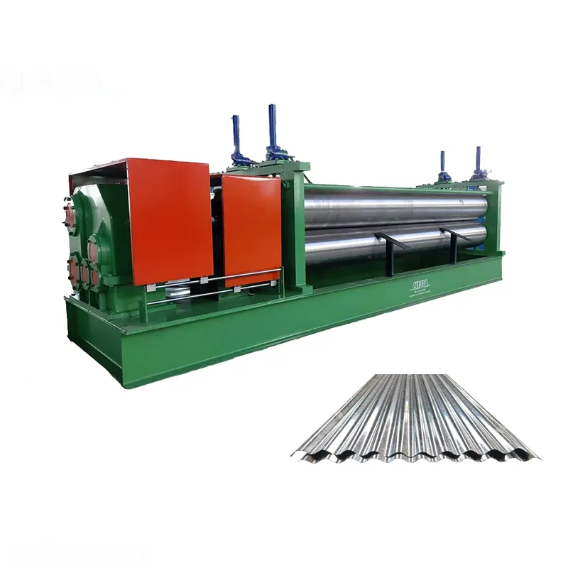 Corrugated Barrel Iron Roof Sheet Making Machine Steel Barrel 5.5kw