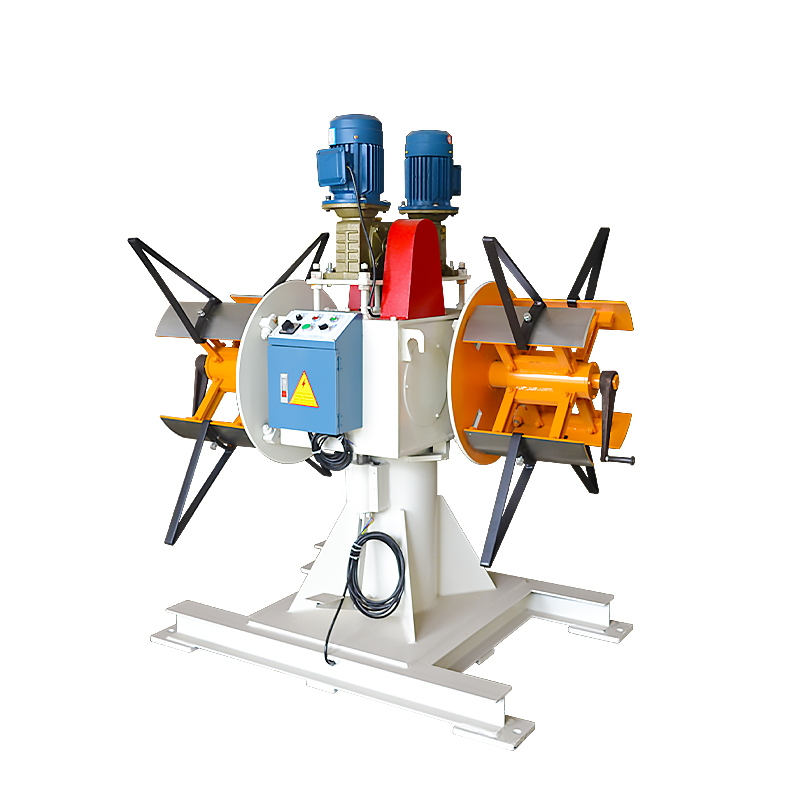 High Capacity Automatic Coil Uncoiler Precision Tension Control Coil Changeover for Seamless Metal Metal Straightening Machinery