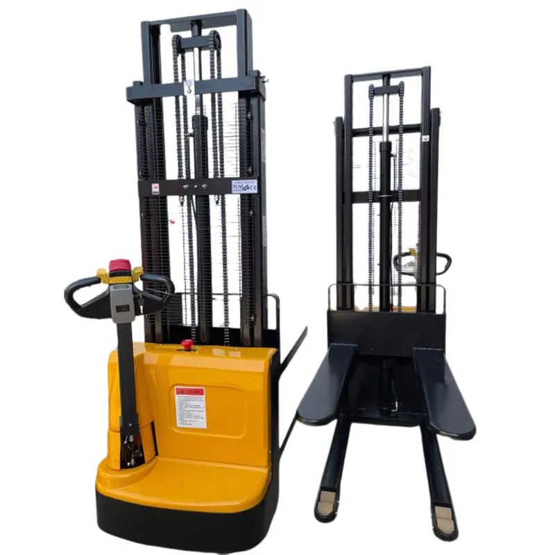 High Quality Pallet Stacker Fully Walking Electric 2000KG 1600MM 2000MM 2500MM 4500MM Forklift Logistics Warehouse Use 0.5 Ton+Stacker Forklift+1 500 mm