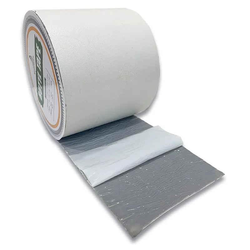 High Sticky Aluminum Foil Butyl Rubber Tape Self Adhesive Quality TPO Roofing Waterproofing Butyl Rubber Tape regular thicknesses