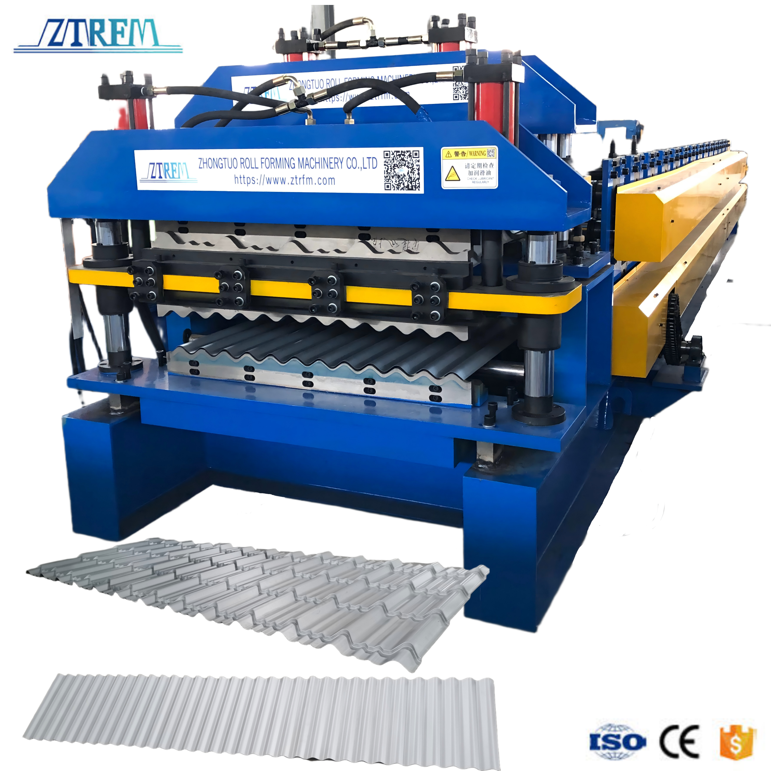 Double Layer Glaze Tile Corrugated Metal Roofing Sheet Making Machine