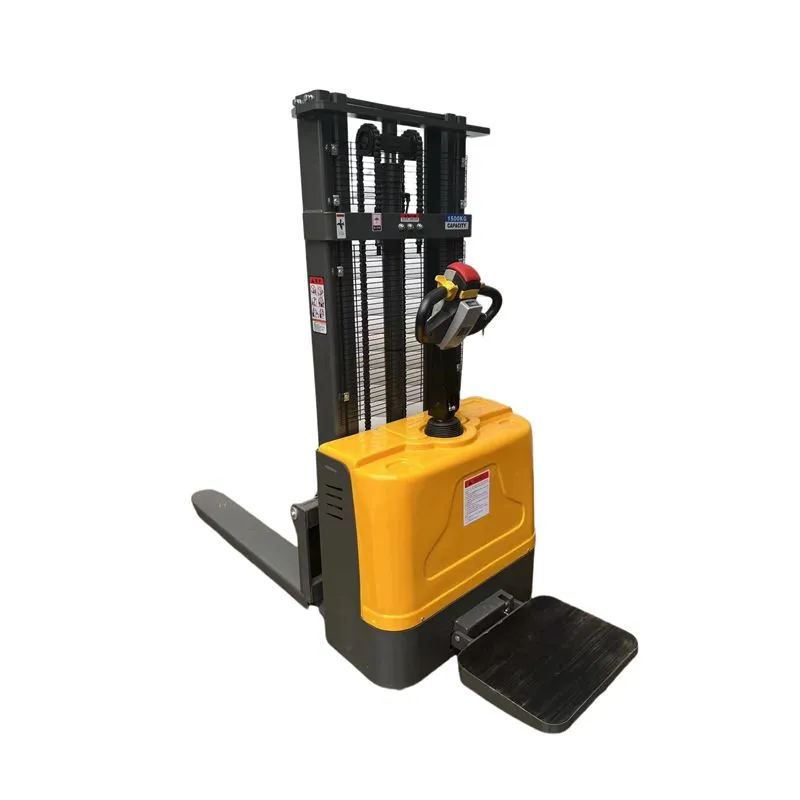 Electric Forklift Man Can Stand on 1.5 Ton 2ton Pallet Stacker With Charger Battery Small Space Use Fork Lift Forklift Handlift 2 Ton+2500 mm
