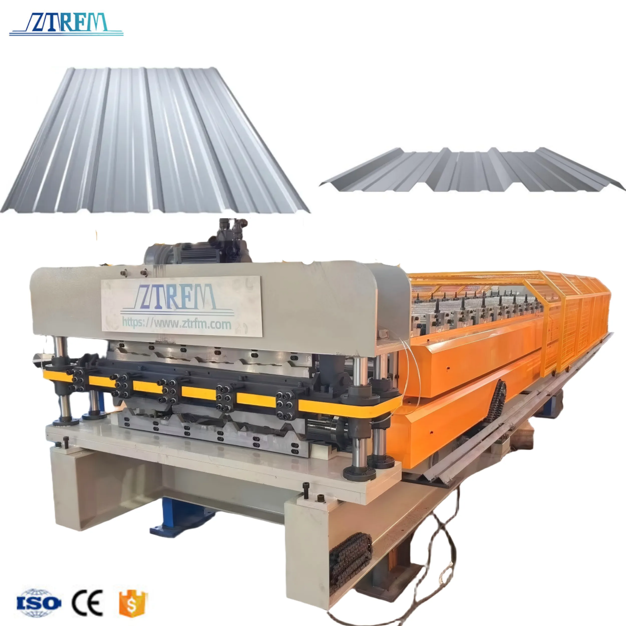 North America Electric PBR AG Double Layer Roofing Sheet Machine for Metal Roofing 20 M/Min+Electric PBR AG Double Layer Roofing Sheet Machine+7.5KW
