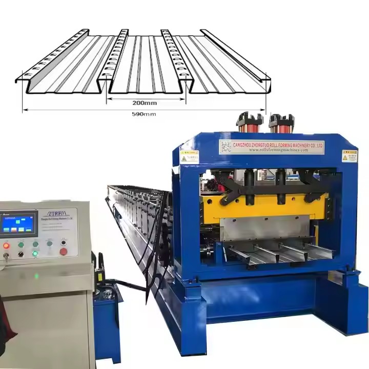 Full Automatic Metal Galvanized Steel Closed Type Inter Lock Dovetail High-Accuracy Tile Forming Machine with Pump & Gear