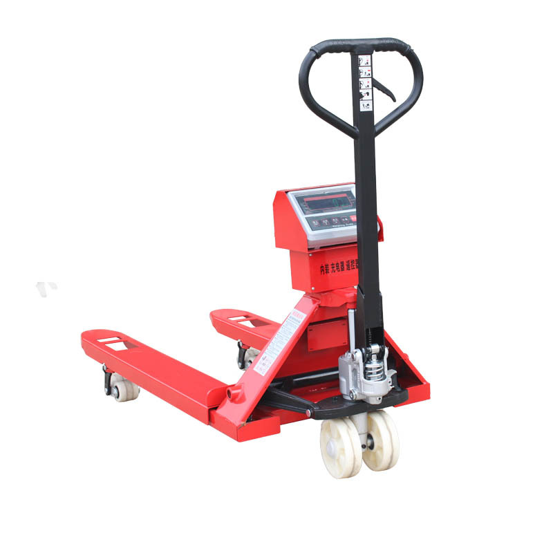 Hand Narrow Pallet Jack 2500 kg Pallet Manual Hydraulic Lift Weighing Jack Pallet Truck with Weight Scale