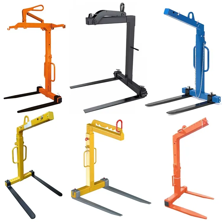 Manual Adjust Fork Crane Pallet Heavy Duty Manual Forklift Pallet Crane with New Core Components Crane Pallet Lifter Yellow+2500 mm+3 Ton