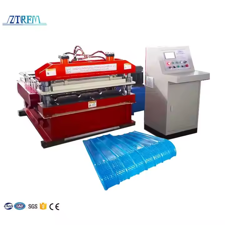 Metal Roofing Panel Crimping Curving Machine PLC Bearing Motor Full Automatic Tile Forming Machine for Trapezoid Arching