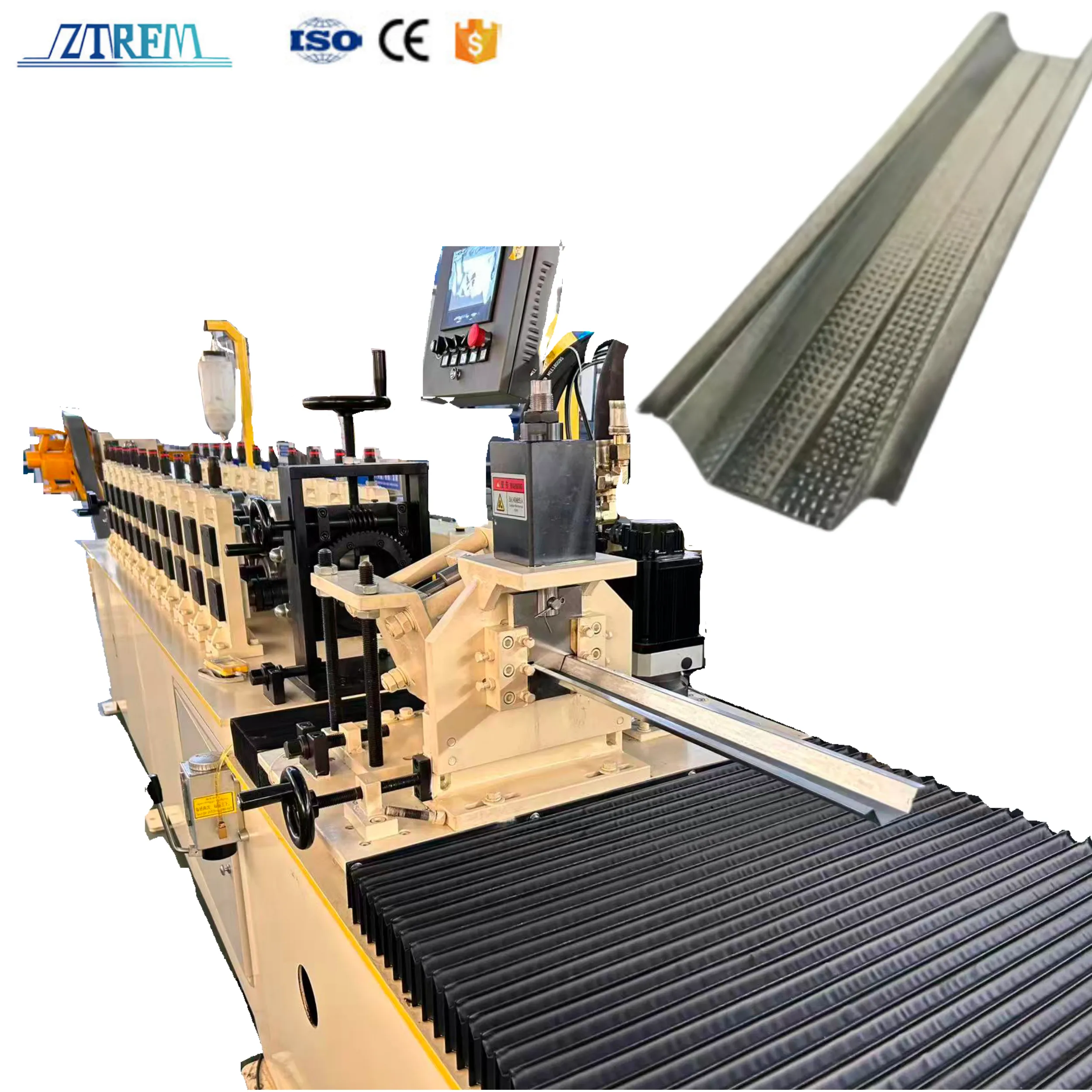 ZTRFM Omega Furring Channel Roll Forming Machine Hat Channel / Hat Purlin Making Machine 70m/min+ZTRFM omega Furring Channel Roll Forming Machine+Customized