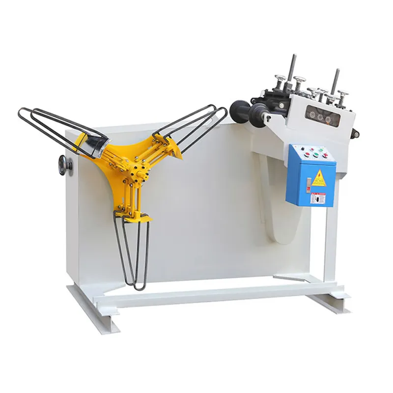 2 in 1 Best Seller Manual Decoiling Machine Metal Stainless Steel Sheet Metal Hydraulic Decoiler Coil Strip Straightener Machine GO-200 (Material width 0~200mm)