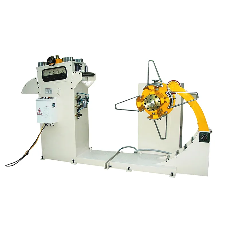 2 in 1 Decoiler with Straightener for Metal Steel Plate Leveling Cum Decoiler Sheet Uncoiling Machine for Power Press Machine TGL-400