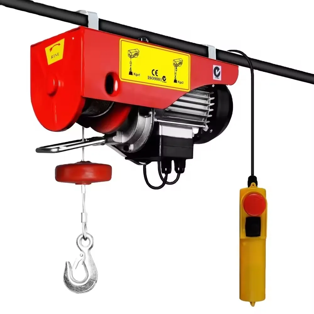 5 kg Pa1200 Wire Rope Mini Electric Hoist Winch 220V 230 V High Speed 100KG 200KG PA 1000 5T 3m+10 m