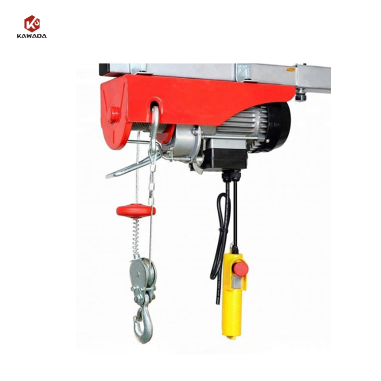 5kg 12v Pa1000 PA500 220V/230V Mini Electric Hoist Troli Wire Rope Hoist