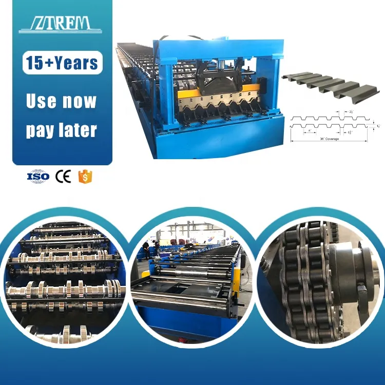 Fully Automatic Composite Metal Floor Decking Rolling Forming Machine Line with Auto Stacker