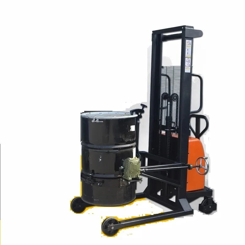 400KG Forklift Electric or Manual Stacker Oil Lifter Drum Lifter and Tilter Drum Lifter Electric Oil Drum Rotator drum lifter electric oil drum rotator+KAWADA+350 450 (kg)+180*50mm+Motor, Pump, Engine