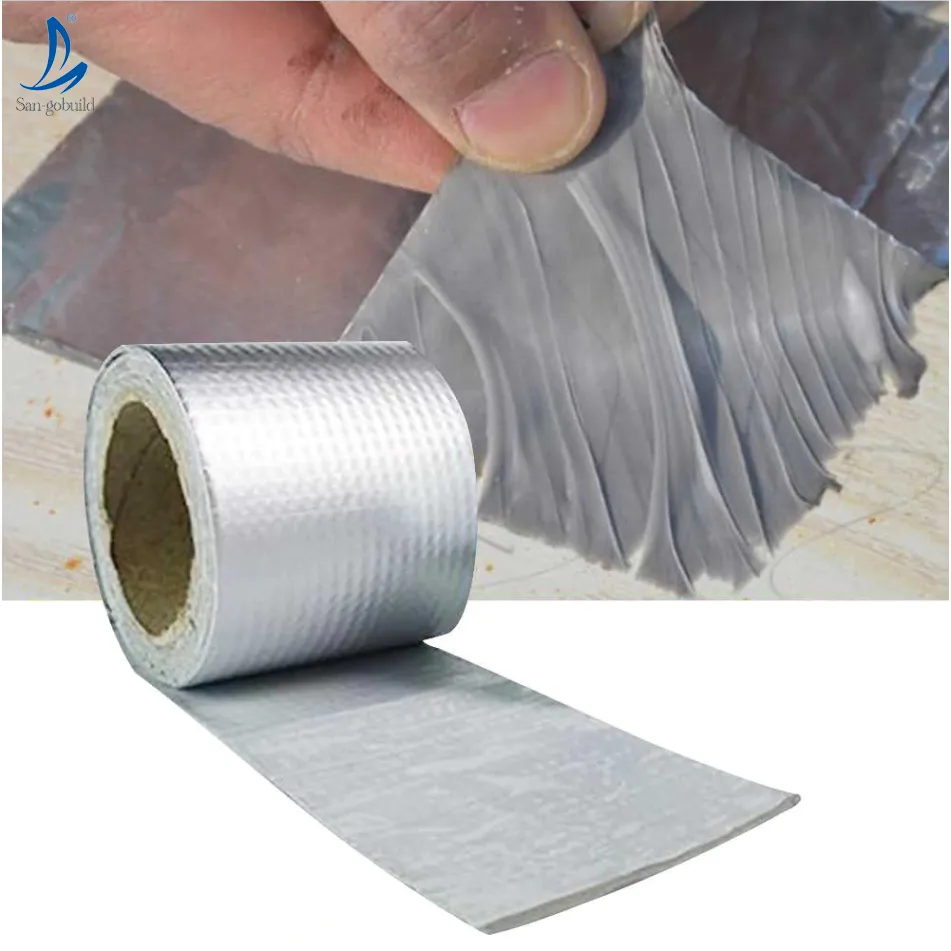 Leak Repair Self Adhesive Aluminium Foil Butyl Rubber Tape Super Sticky Roofing RV Window Sill Sealing 0.8mm