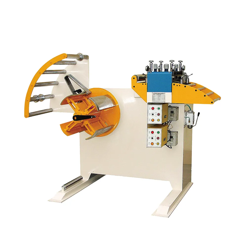 Coil Straightening Machine with Decoiler Uncoiling and Straightener 2 in 1 Decoiler Leveller Machine Steel Manufacturing Plant GO-300B