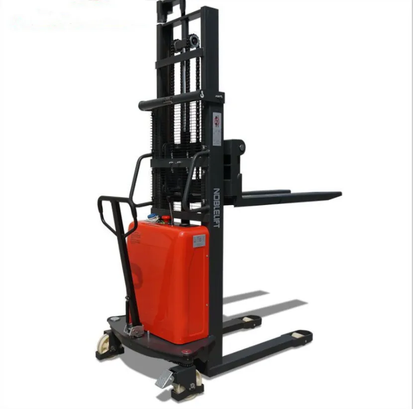 Small Capacity Electric Forklift Lift Truck Electric_forklift_motor_controller 1 t Warehouse Forklift Semi Electric Stacker 3500 mm+1 Ton