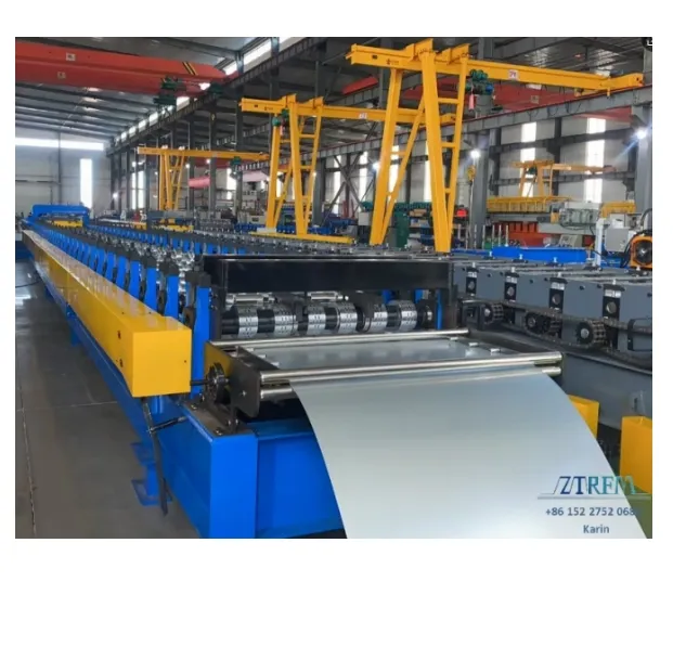 ZTRFM 2025 Construction Decking Sheet Roll Forming Machine 850*73mm Steel Floor Tiles Engine Motor Bearing-for Brazil Buildings 25m/ min+73*850mm+1200mm