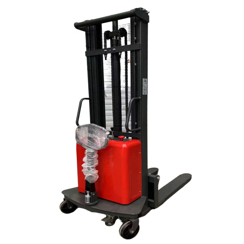 Electric Stacker Truck 1/ 1.5/2T for Material Lifting Economical Semi-electric Pallet Stacker 1/1.5/2/2.5/3/3.5/4/4.5/5/5.5m