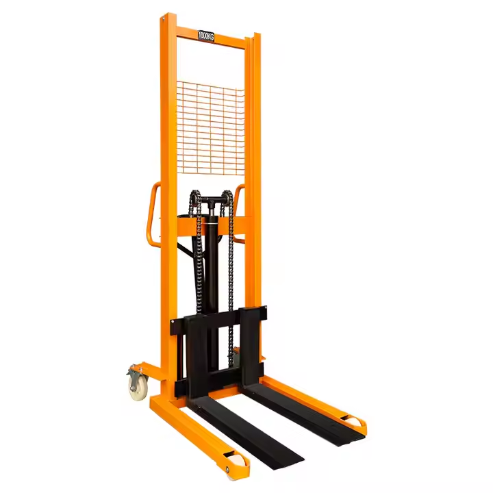 Manual Forklift Hand Operated Stacker 1ton 2ton 3ton 1.6m-3m Lifting Portable Hydraulic Stacker
