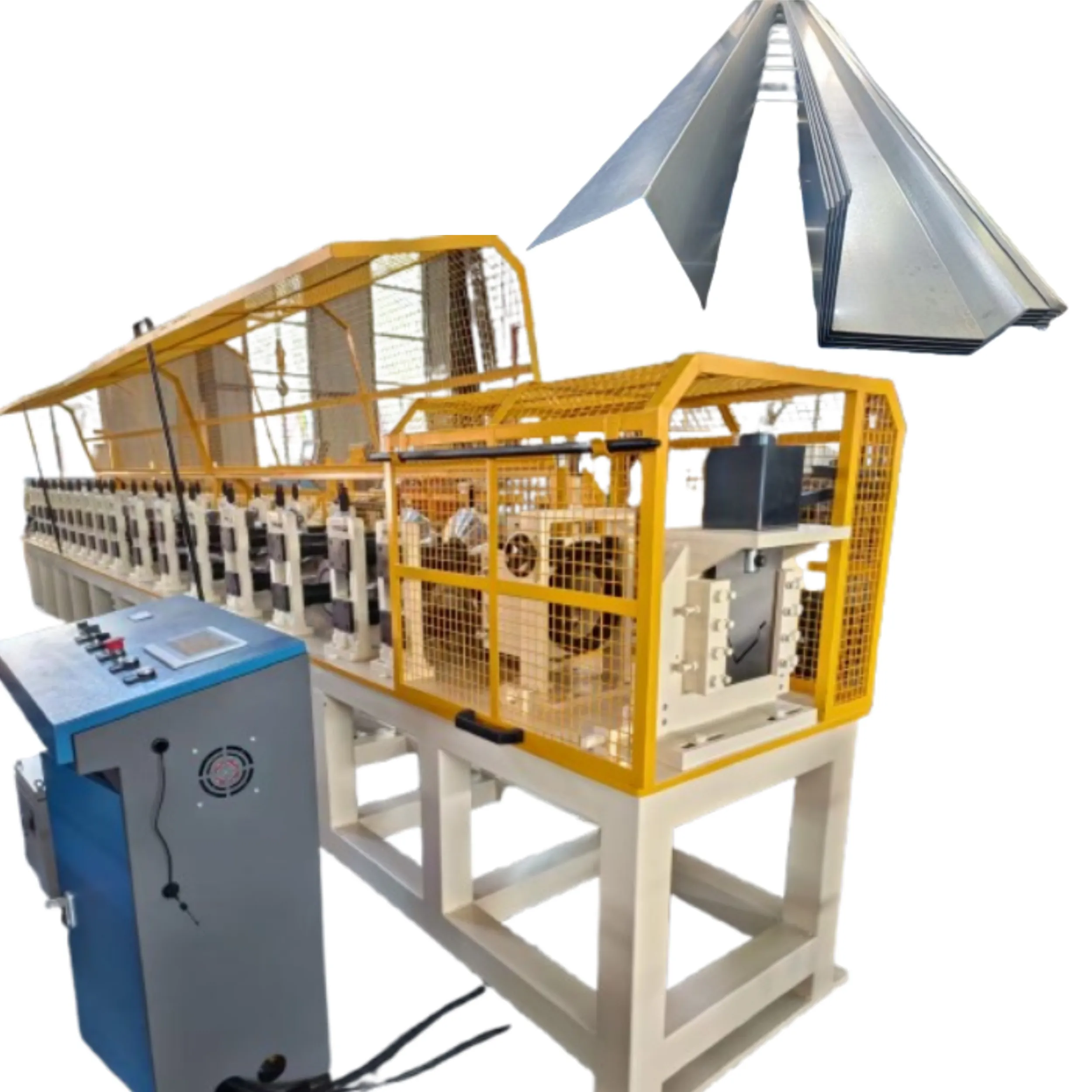 American Drip Edge Roll Forming Machine for Roof Use with PLC Control Motor & Pump Steel Tile Production 25 M/min+Drip Edge Roll Forming Machine+11kw
