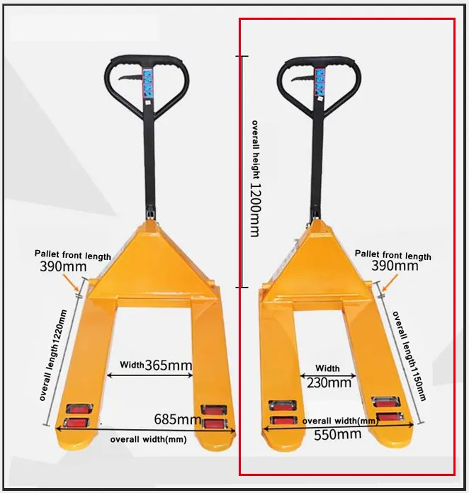 High Quality 2T 2.5T 3T Hand Pallet Truck 5 Tons Manual Pallet Jack Hand Pallet Truck red+1 Ton+Other+2000KG -5000KG