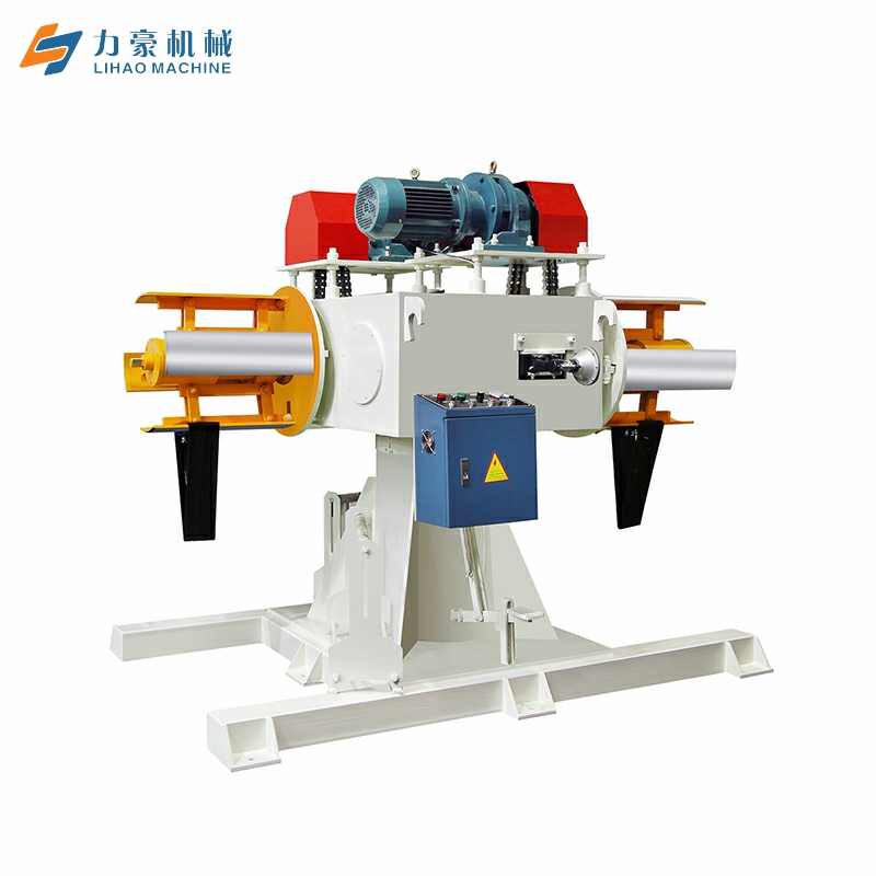 LIHAO High Capacity Automatic Hydraulic Double Head Uncoiler High-Power Motor 20 M/Min Feeding Speed for Large-Scale Metal