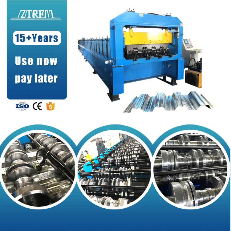 Galvanized Floor Decking Forming Machine Steel Deck Maker Machine Metal Deck Roll Forming Machine 15 kw x 2 sets