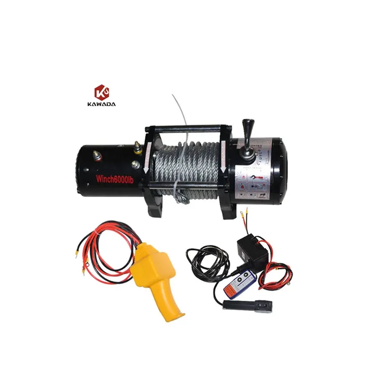12V 24V 48V 6000 lb 6000 Lbs 6000lbs Motor Electric Winch 12 v Electric Winch for jeep Dc Winches+2000LB(907.18kg)