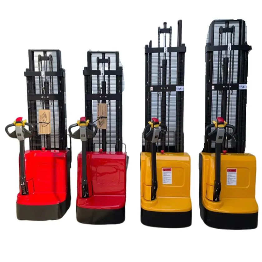 Mini Portable 1.5T/2T Walking Full Electric Forklift Warehouse Logistics & Material Handling 1.6m 3m 3.5m Height Stacker Electric Forklift+1 Ton
