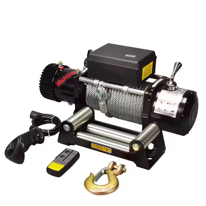 Off-road Car Winch 2000lbs 3500lbs Jeep Suv Electric Winch 12V 24V Car Boat Anchor Motor Electric Winch Ac Winches+3000 lb(1360.78kg)