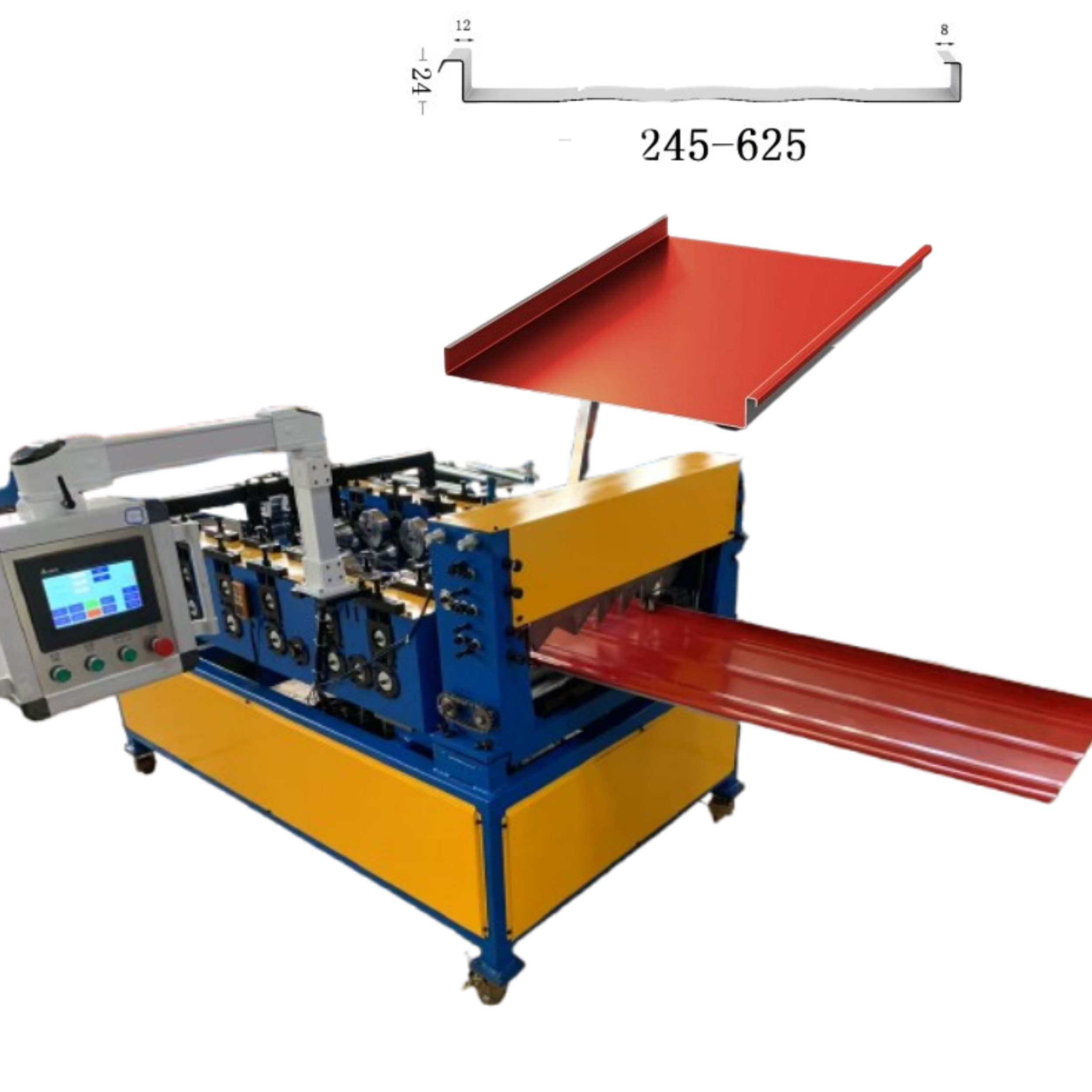 Automatic KR24 Portable Standing Seam Roll Forming Machine Standing Seam Roofing Machine