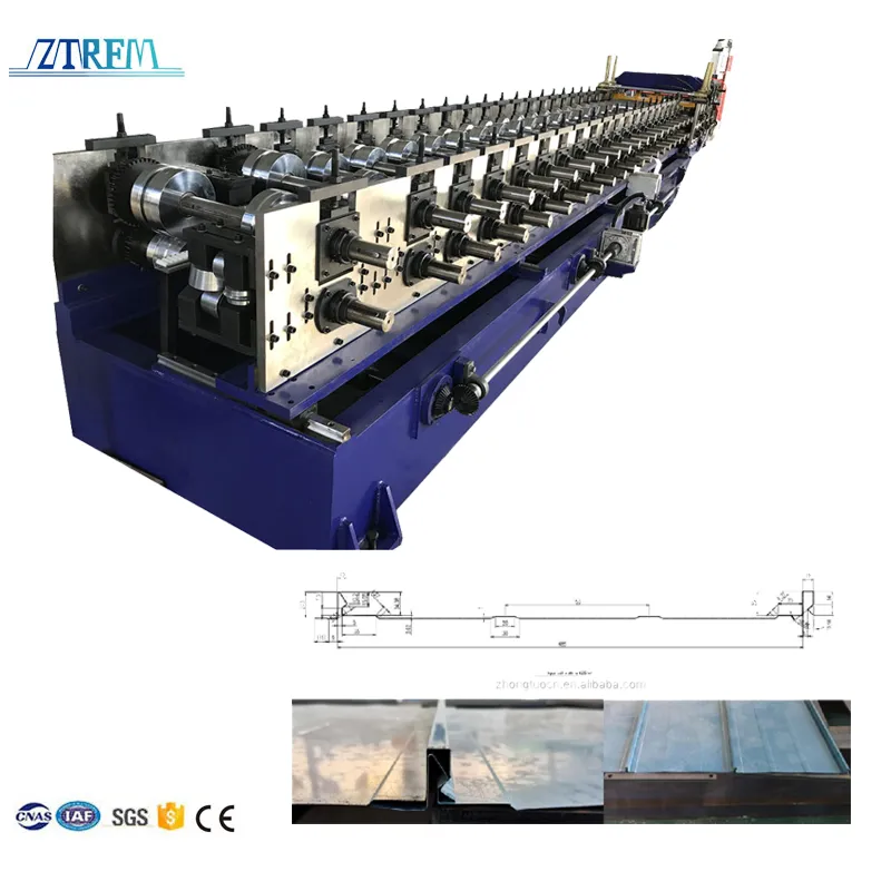 Full Automatic Wall and Roof Cladding Sheet Snap Lock Standing Seam Roll Forming Machine Tile Forming Machine 20 M/Min+7.5kw