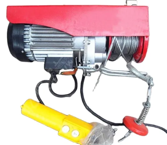 100kg 200kg 500kg 800kg1000kg 1200kg PA Micro Mini Electric Wire Rope Hoist and Mini Electric Chain Hoist Lift king Hoists 125 KG+15m