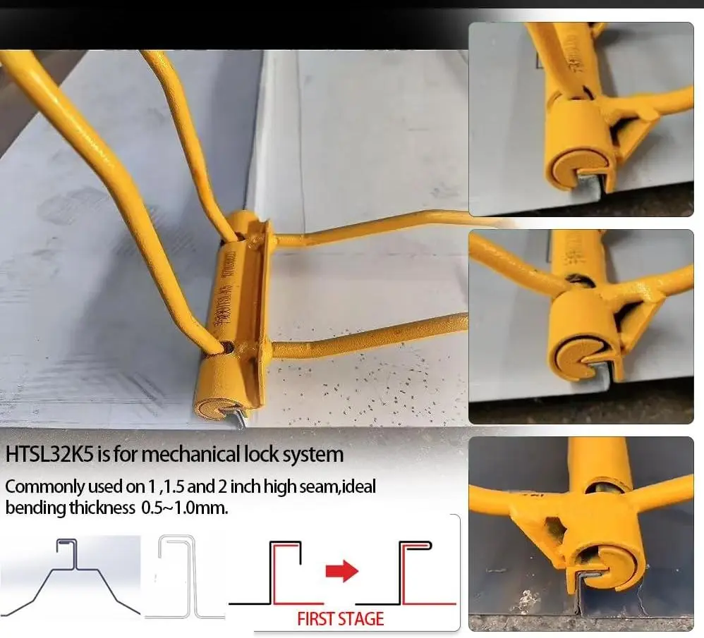 Durabilit DIY Grade Standing Folding Mechanical Double Lock Eave Edge Bender Customizable OEM ODM Perfect Panel Drip Edge Fold