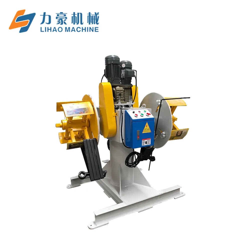 Advanced Double Head Coil Uncoiler High Capacity Automatic Coil Switching Optimized Efficiency for Metal Straightening Machinery DBMT-400(unilateral1.2T/1.5KW)