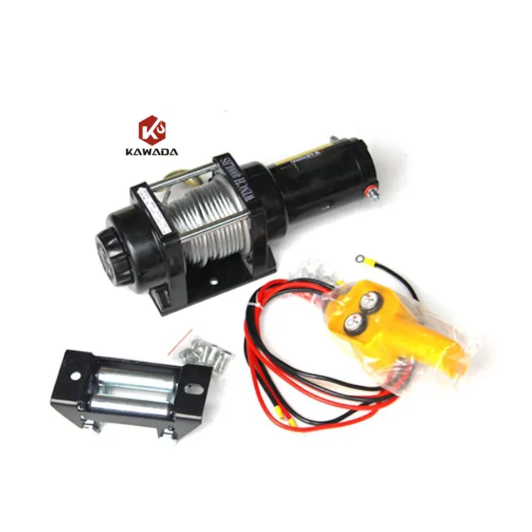 12V 24V 48V 4500lbs Pull Auto 4x4 Anchor 4500lb 4500 lb Small Electric Winch Dc Winches+2000LB(907.18kg)