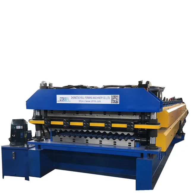 Double Layer Roofing Sheet Machine for Chile Good Quality Roll Forming Machine 14 m/min+7.5kw