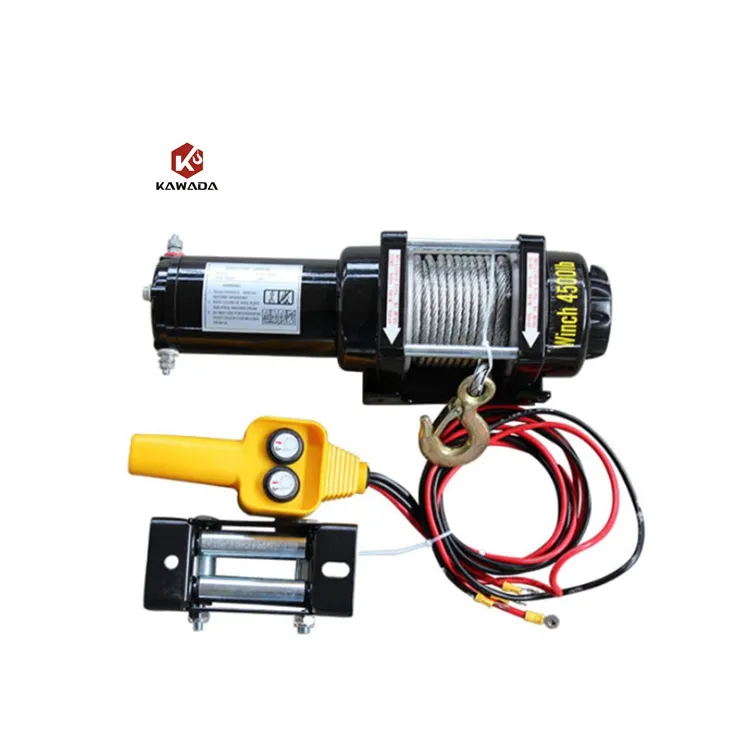 AUTO 12V 24V 48V 4500 Lbs 4500 lb Small Electric Winch Dc Winches+2000LB(907.18kg)