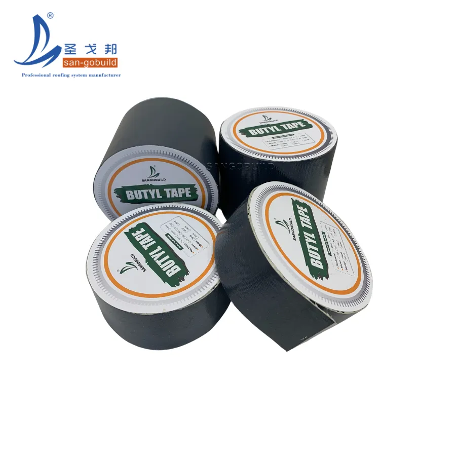 High Polymer Rubber Tape Aluminum Foil Roof Repair Butyl Strip Strong Sealing Roll Outdoor Membrane Butyl Tape 10mm