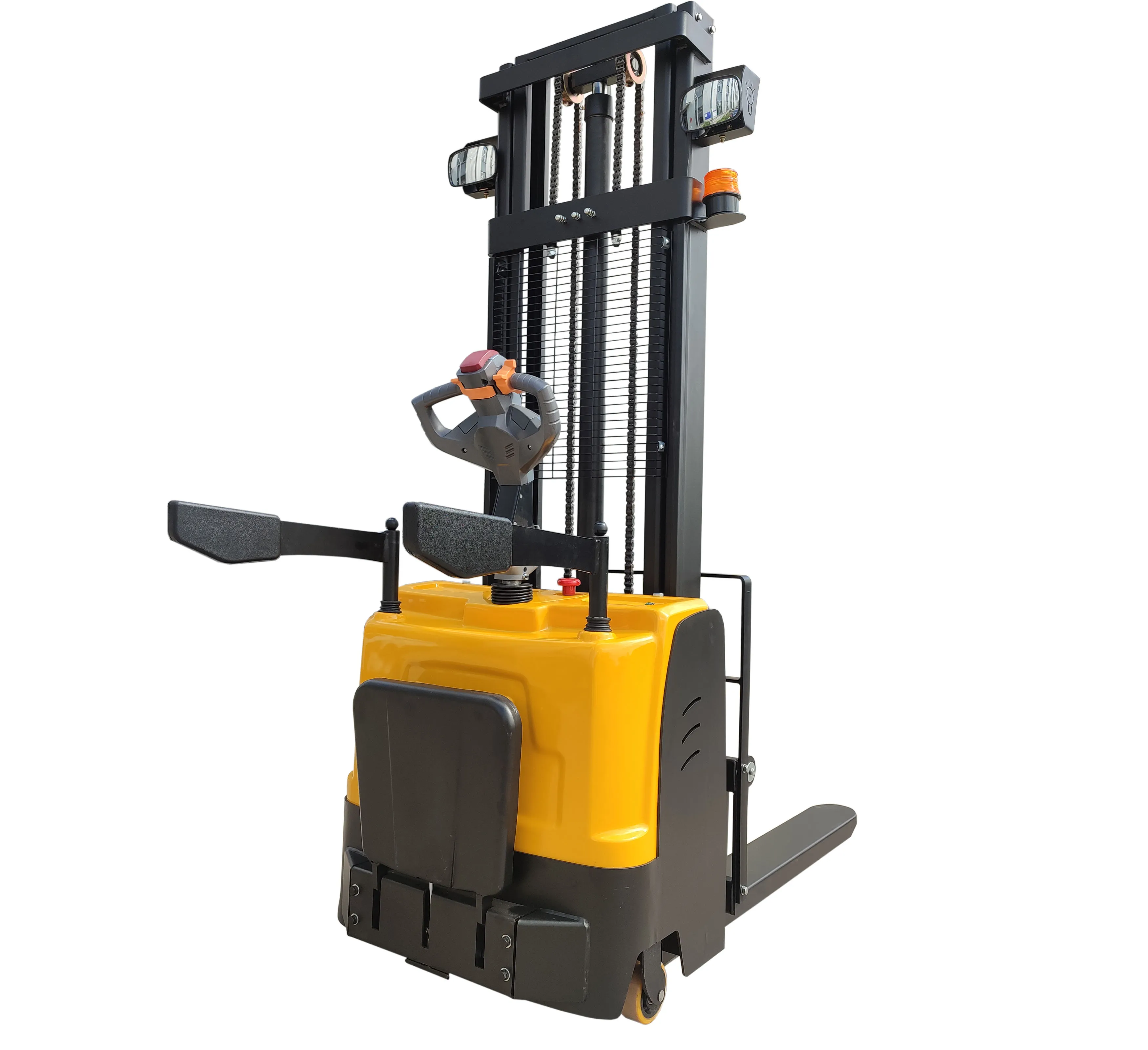 1.5T 2T 3M 3.5M Fully Electric Stand-Up Forklift Pallet Stacker Lead-acid Battery Forklift 2 Ton+Stacker Forklift+1 500 mm
