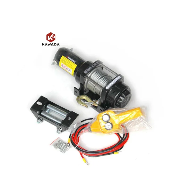Portable Type AUTO 4500 lb 4500 Lbs 4500lbs 12 V 24 V 48 V Wire Rope Cable Lifting 10 m Small Electric Winch Dc Winches+2000LB(907.18kg)