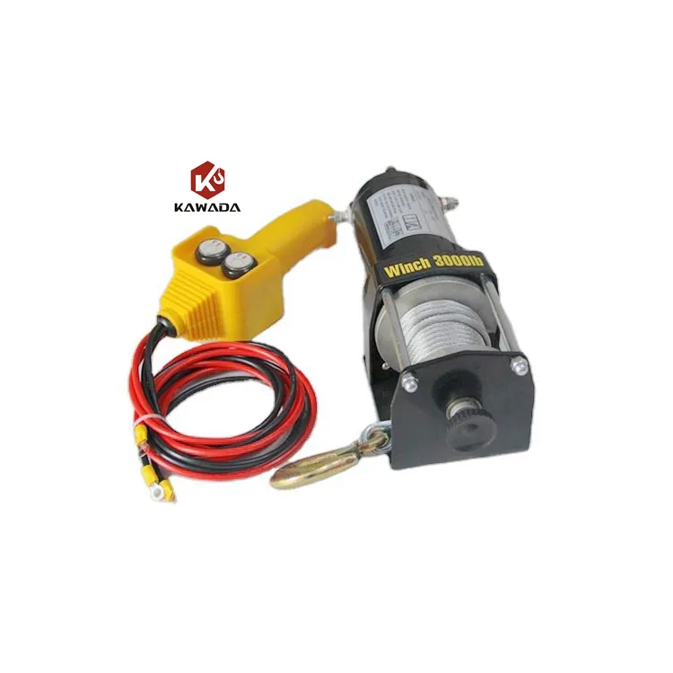 Best Price AUTO 12V 24V 48V Small Electric Crane Winch 3000 lb 3000 Lbs 3000lb 3000lbs Car Electric Winch 3000LBS(1360.78kg)+Ac Winches