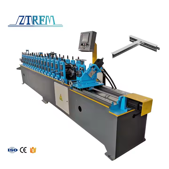 False Ceiling Interior Gypsum T Channel Stud Truck Forming Machine Suspended Ceiling T Grid Machine