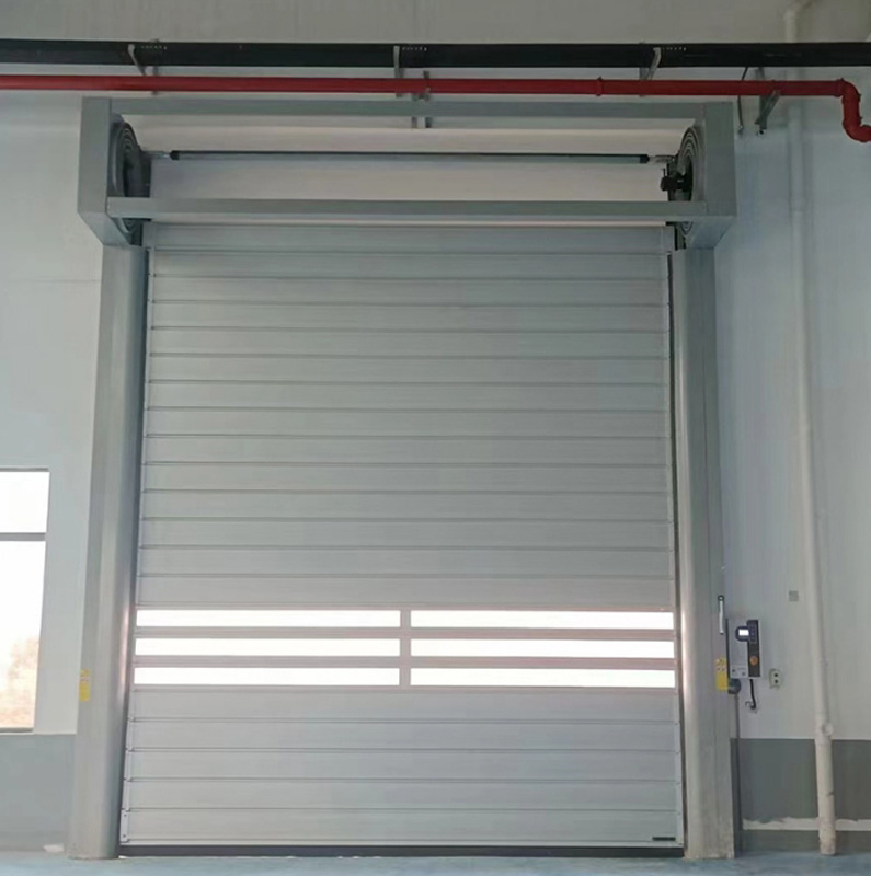 Safe and Reliable Fast Automatic Hard Metal Roll up High Speed Door Hot Selling Full Clear Aluminum CE Certificate Spiral Door