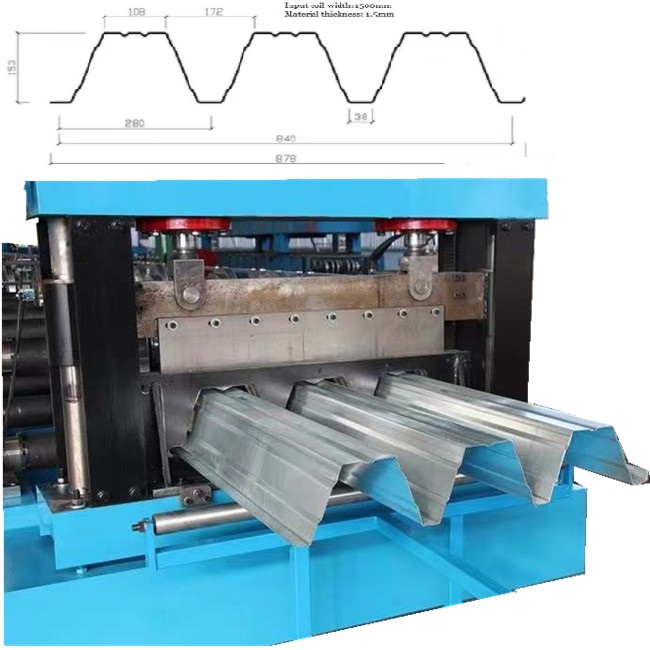 High Speed 30m/min Floor Deck Roll Forming Machine for Roof Use with Motor & Bearing Easy Installation HEB China