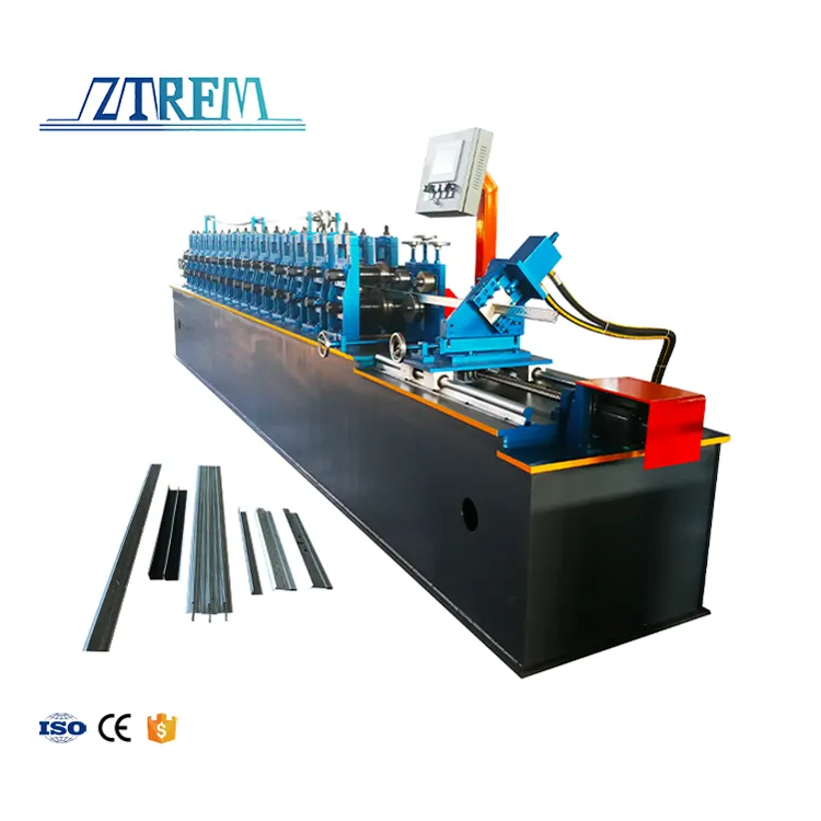 ZTRFM Ceiling T Bar Machine Ceiling T Grid Roll Forming Machine Metal Stud and Track Roll Forming Machine PLC, Engine, Bearing, Motor, Pump+0-45 m/min+Hebei, China+7000 kg+2 Years