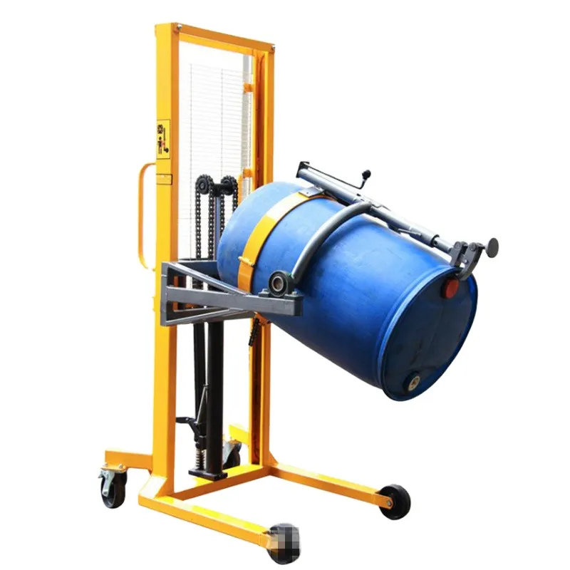 Hand Oil Drum Stacker Jack Manual Truck Hydraulic Drum Lifter Lifting Height Powered Full Electric Oil Drum Stacker 500kg