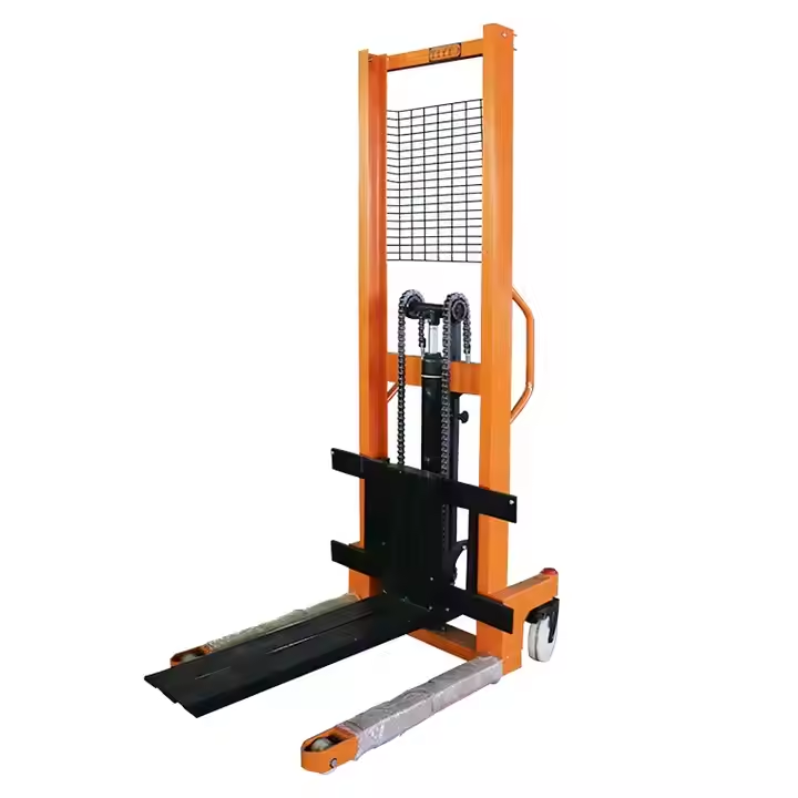 Manual Reach Stacker Price Chinese Forklift 1t 1.6m Provided Manual Pallet 500kg Hydraulic Stacker